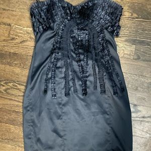 Dark navy blue bebe dress.